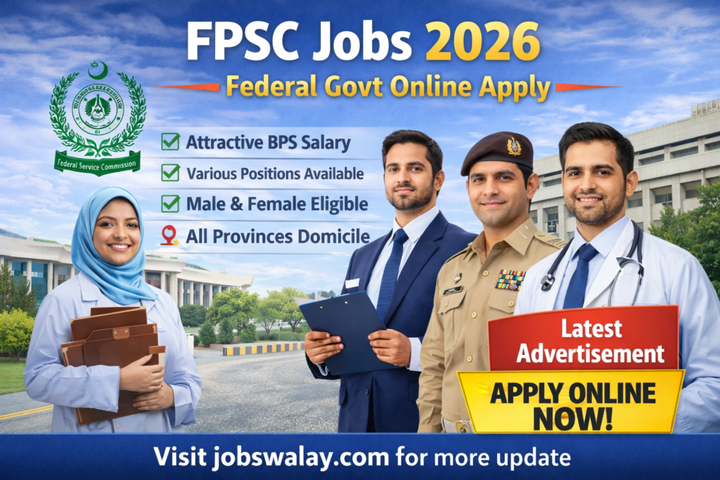 FPSC Jobs 2026 – Federal Public Service Commission Online Apply | 200+ New Vacancies