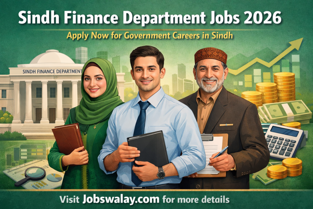 Sindh Finance Department Jobs 2026 Online Apply - Latest Sindh Govt Jobs Advertisement