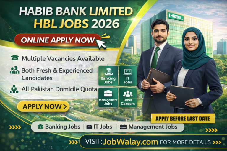 Habib Bank Limited HBL Jobs 2026 | Apply Online For New HBL Vacancies